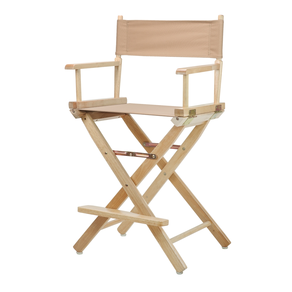 24" Director's Chair Natural Frame-Tan Canvas. Picture 2