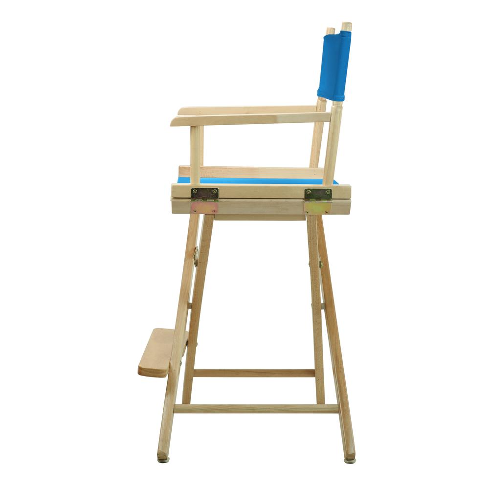 24" Director's Chair Natural Frame-Turquoise Canvas. Picture 2