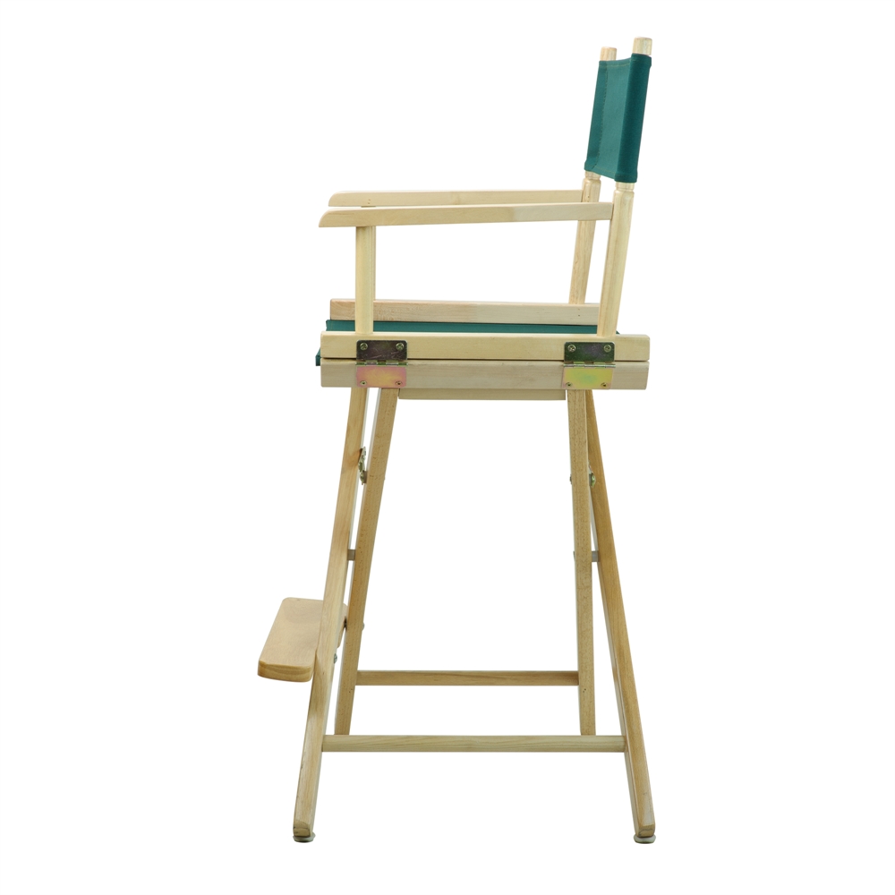 24" Director's Chair Natural Frame-Hunter Green Canvas. Picture 3
