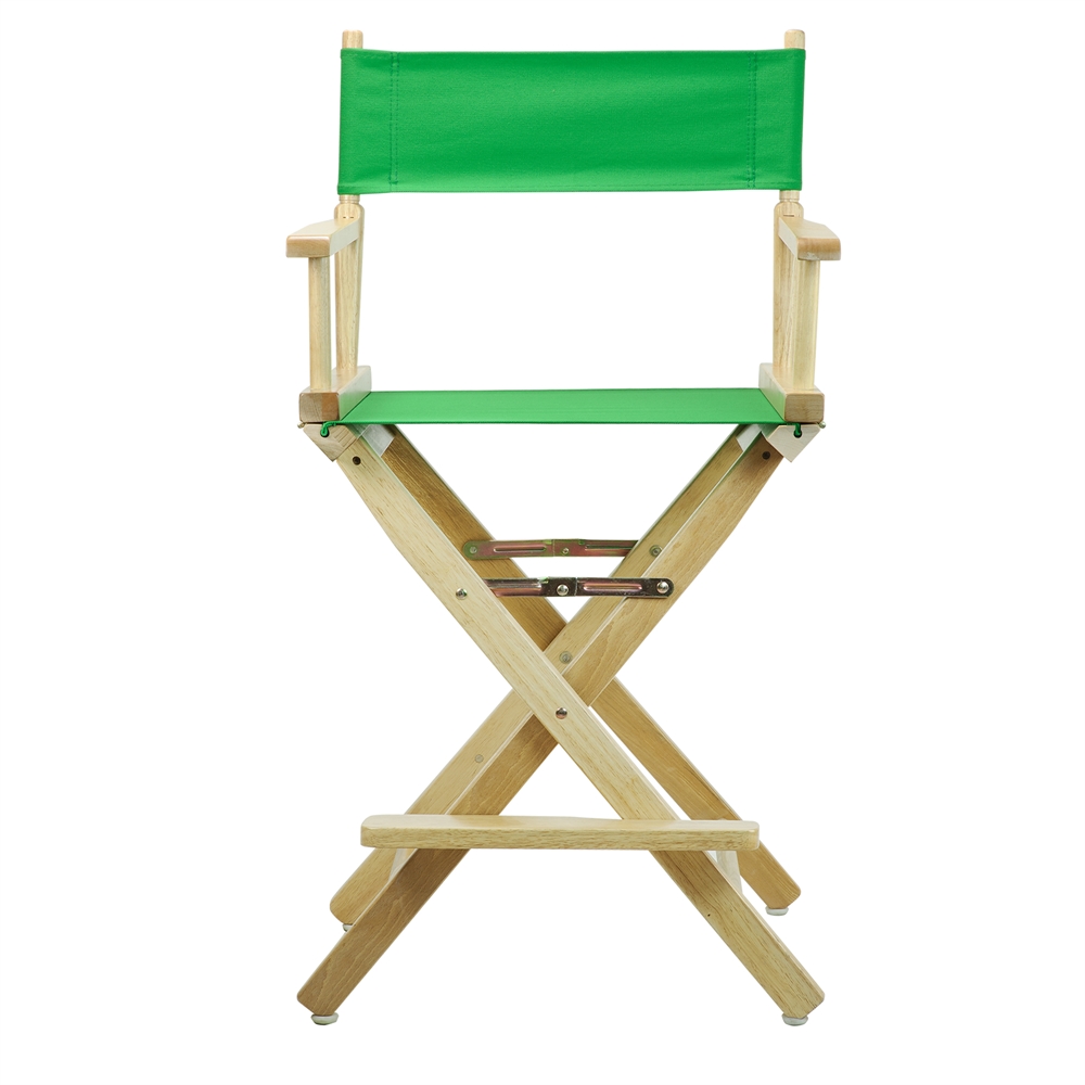 24" Director's Chair Natural Frame-Green Canvas. Picture 1
