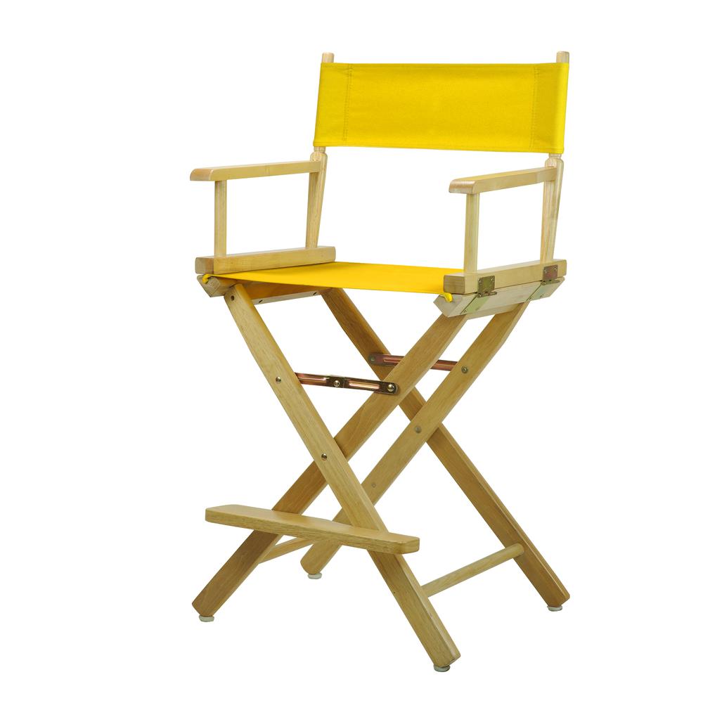 24" Director's Chair Natural Frame-Gold Canvas. Picture 5