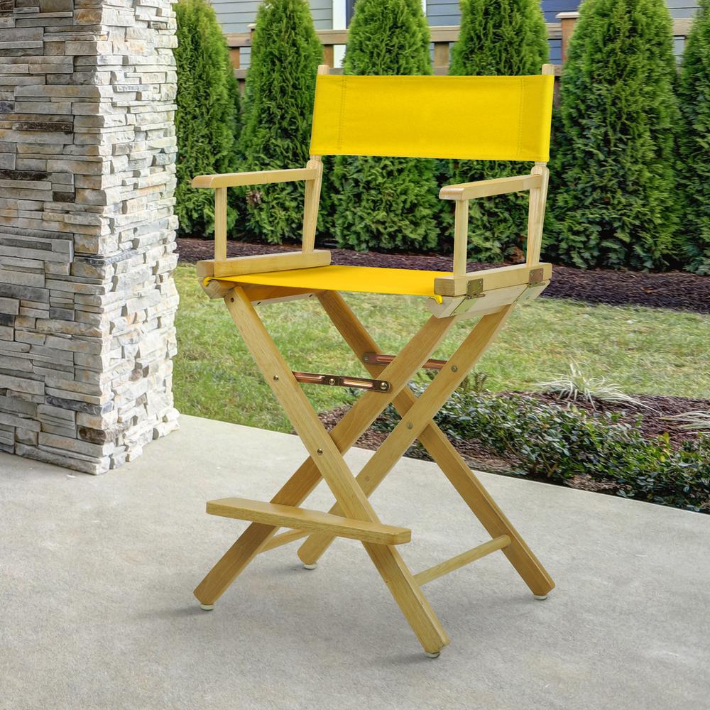 24" Director's Chair Natural Frame-Gold Canvas. Picture 7