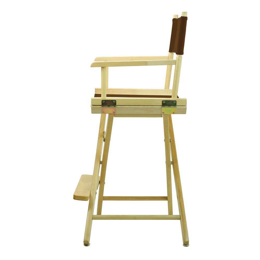 24" Director's Chair Natural Frame-Brown Canvas. Picture 2