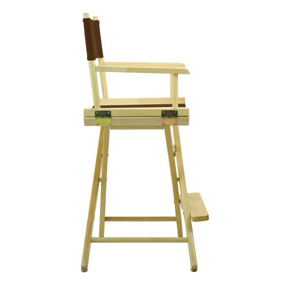 24" Director's Chair Natural Frame-Brown Canvas. Picture 3