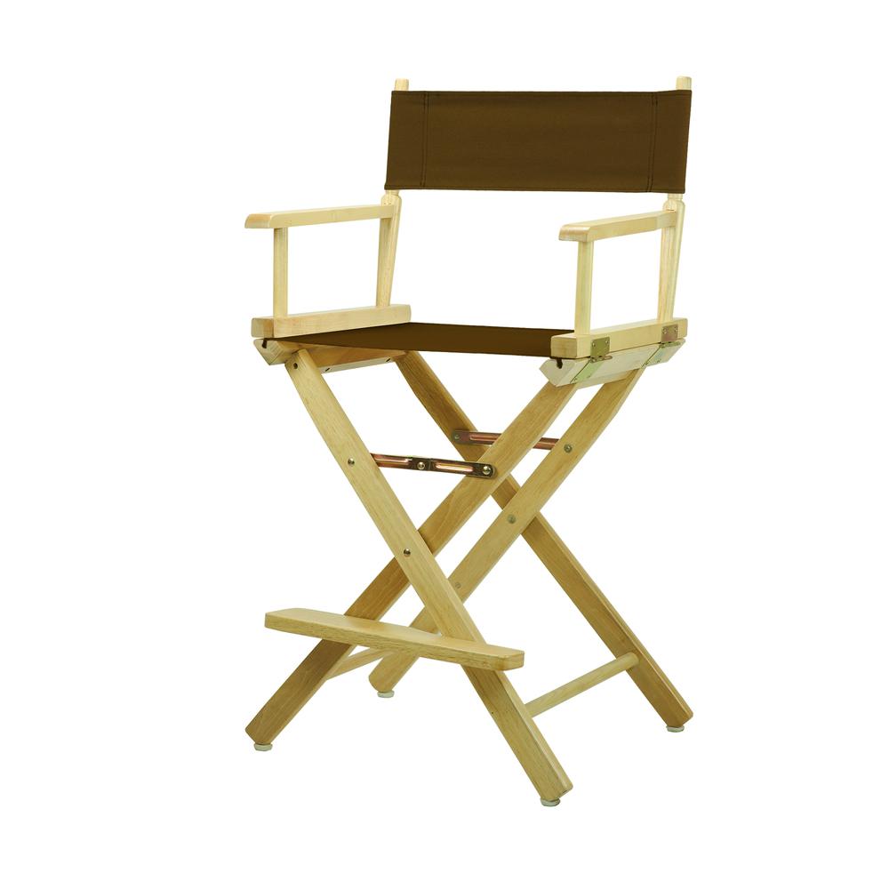 24" Director's Chair Natural Frame-Brown Canvas. Picture 5