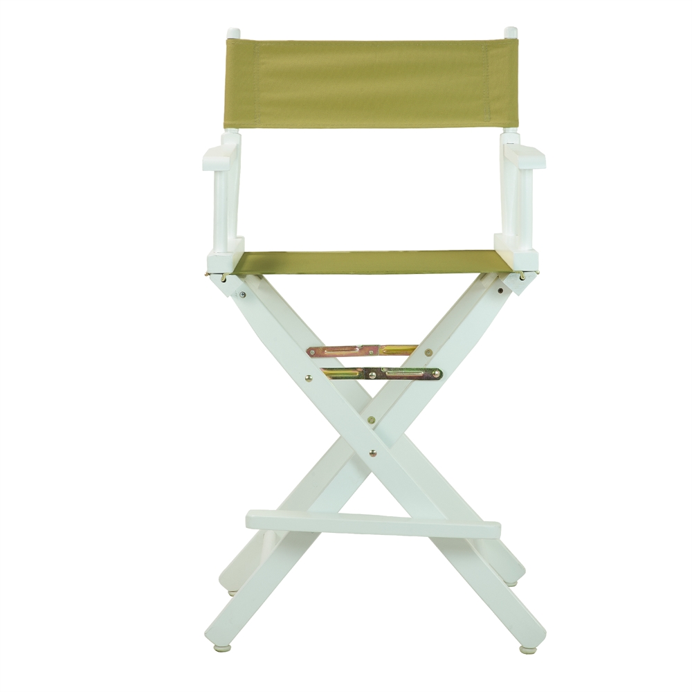 24" Director's Chair White Frame-Navy Blue Canvas. Picture 7