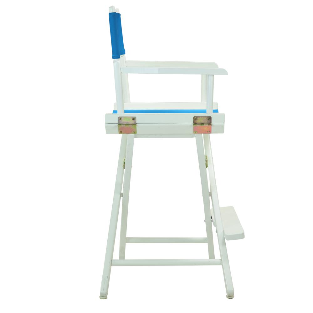 24" Director's Chair White Frame-Turquoise Canvas. Picture 3