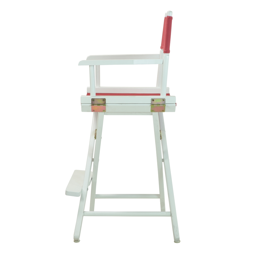 24" Director's Chair White Frame-Burgundy Canvas. Picture 3