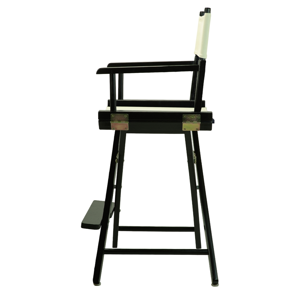 24" Director's Chair Black Frame-Natural/Wheat Canvas. Picture 3