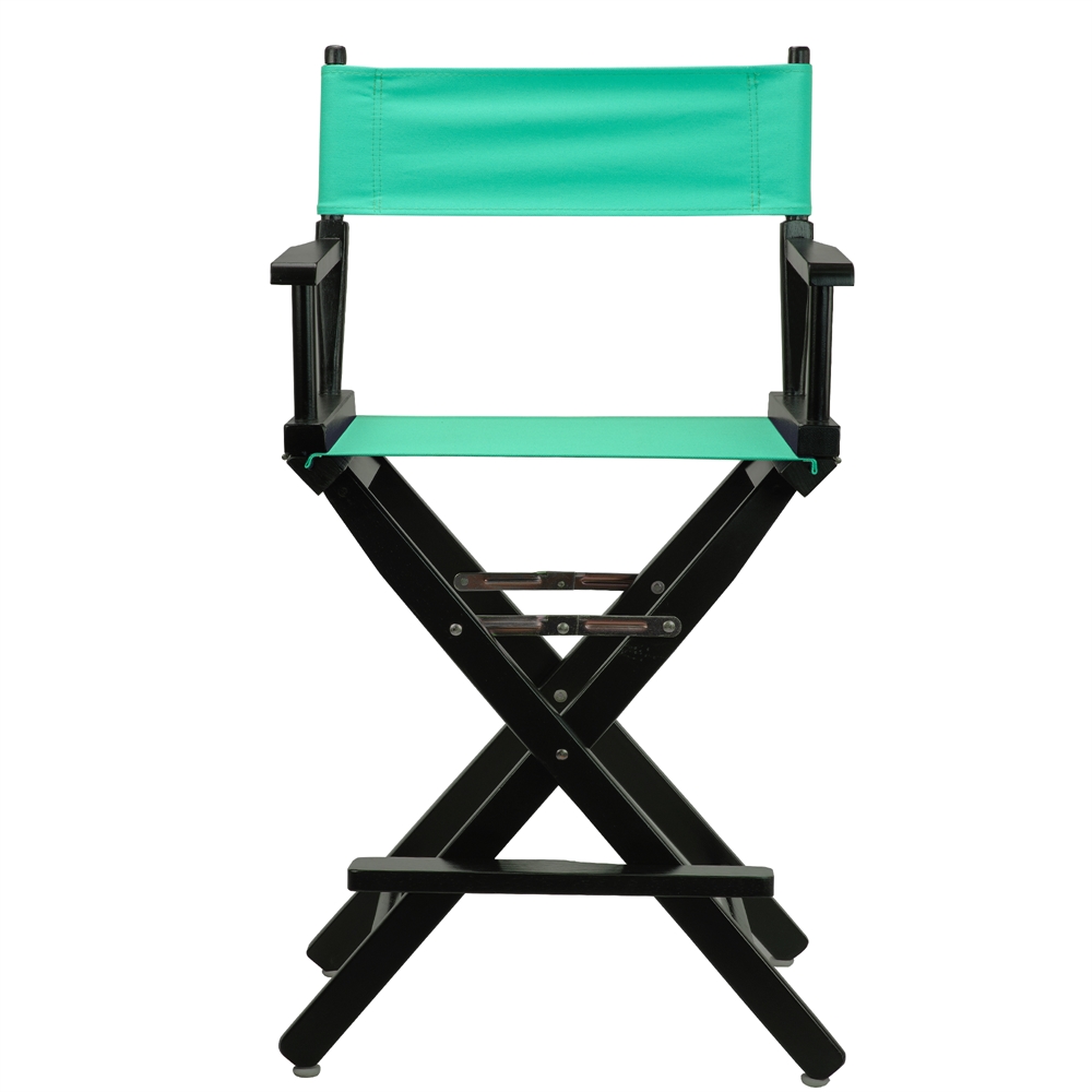24" Director's Chair Black Frame-Teal Canvas. Picture 1