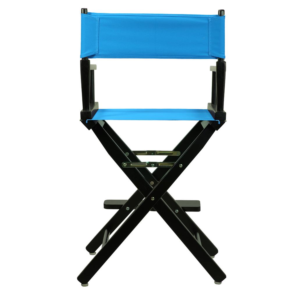 24" Director's Chair Black Frame-Turquoise Canvas. Picture 4
