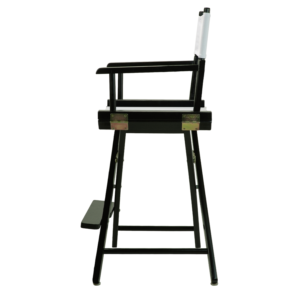 24" Director's Chair Black Frame-White Canvas. Picture 3
