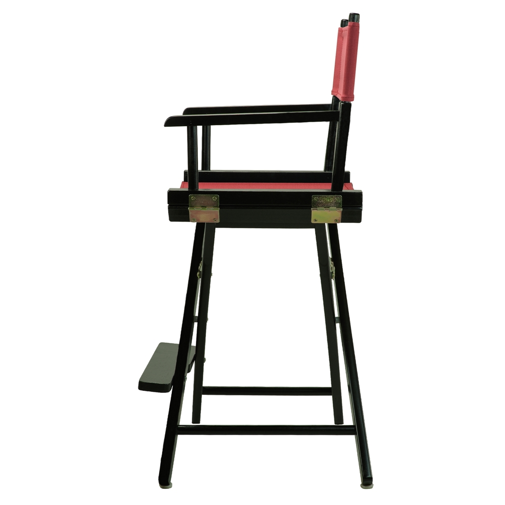 24" Director's Chair Black Frame-Burgundy Canvas. Picture 3