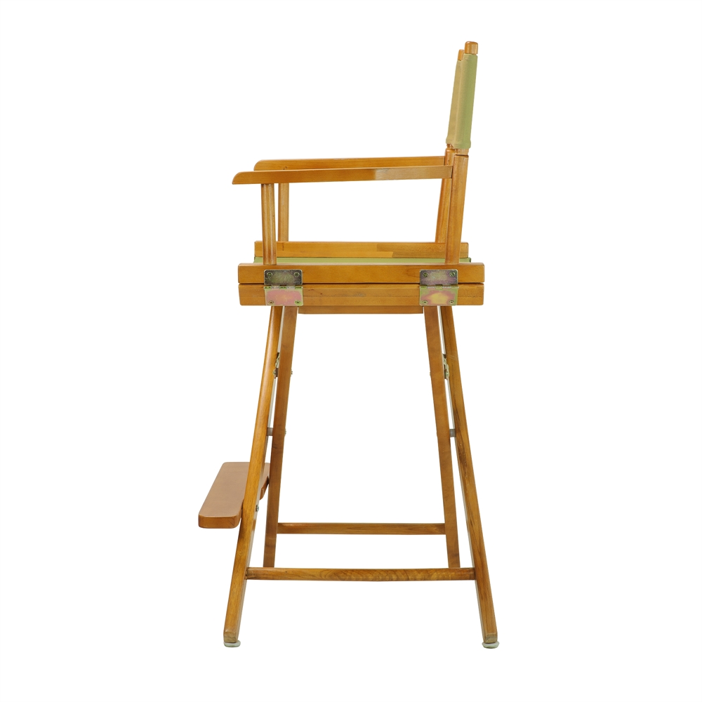24" Director's Chair Honey Oak Frame-Navy Blue Canvas. Picture 9