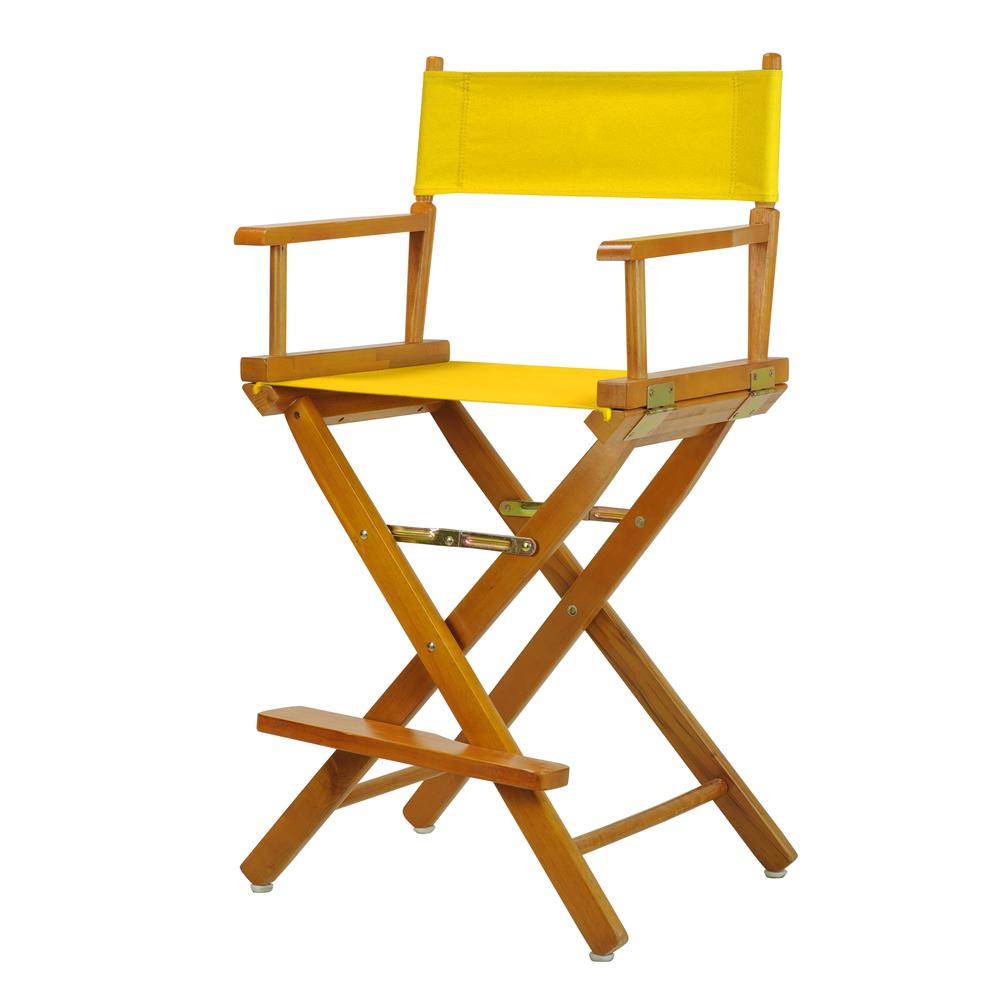 24" Director's Chair Honey Oak Frame-Gold Canvas. Picture 5