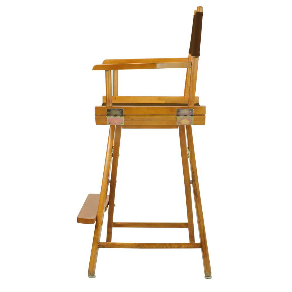 24" Director's Chair Honey Oak Frame-Brown Canvas. Picture 2