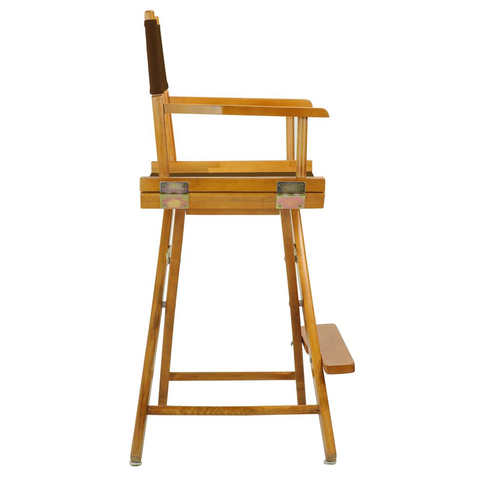 24" Director's Chair Honey Oak Frame-Brown Canvas. Picture 3
