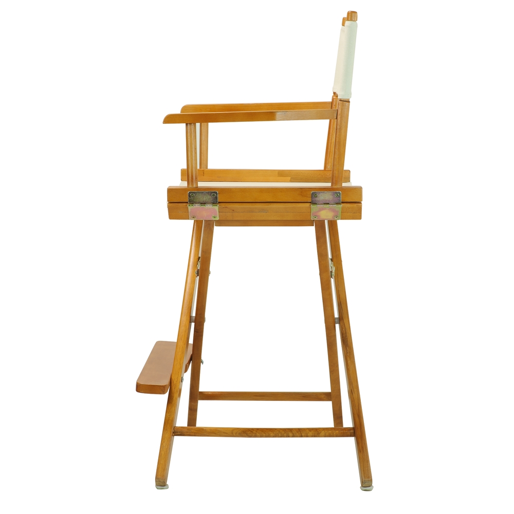 24" Director's Chair Honey Oak Frame-Natural/Wheat Canvas. Picture 3