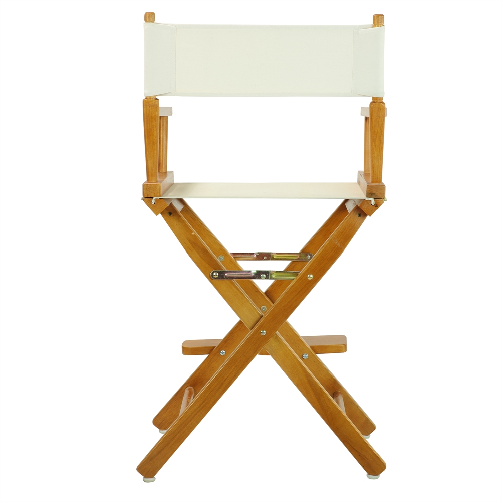 24" Director's Chair Honey Oak Frame-Natural/Wheat Canvas. Picture 4