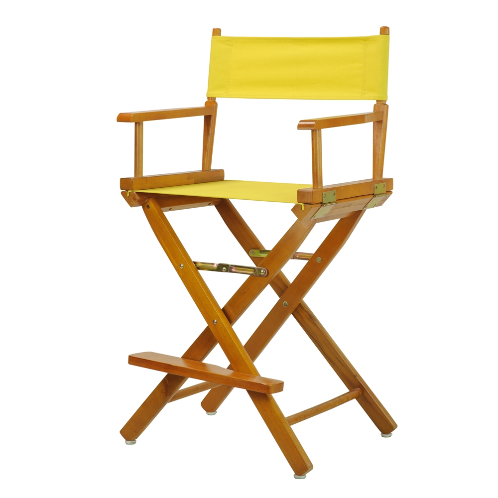 24" Director's Chair Honey Oak Frame-Royal Blue Canvas. Picture 2