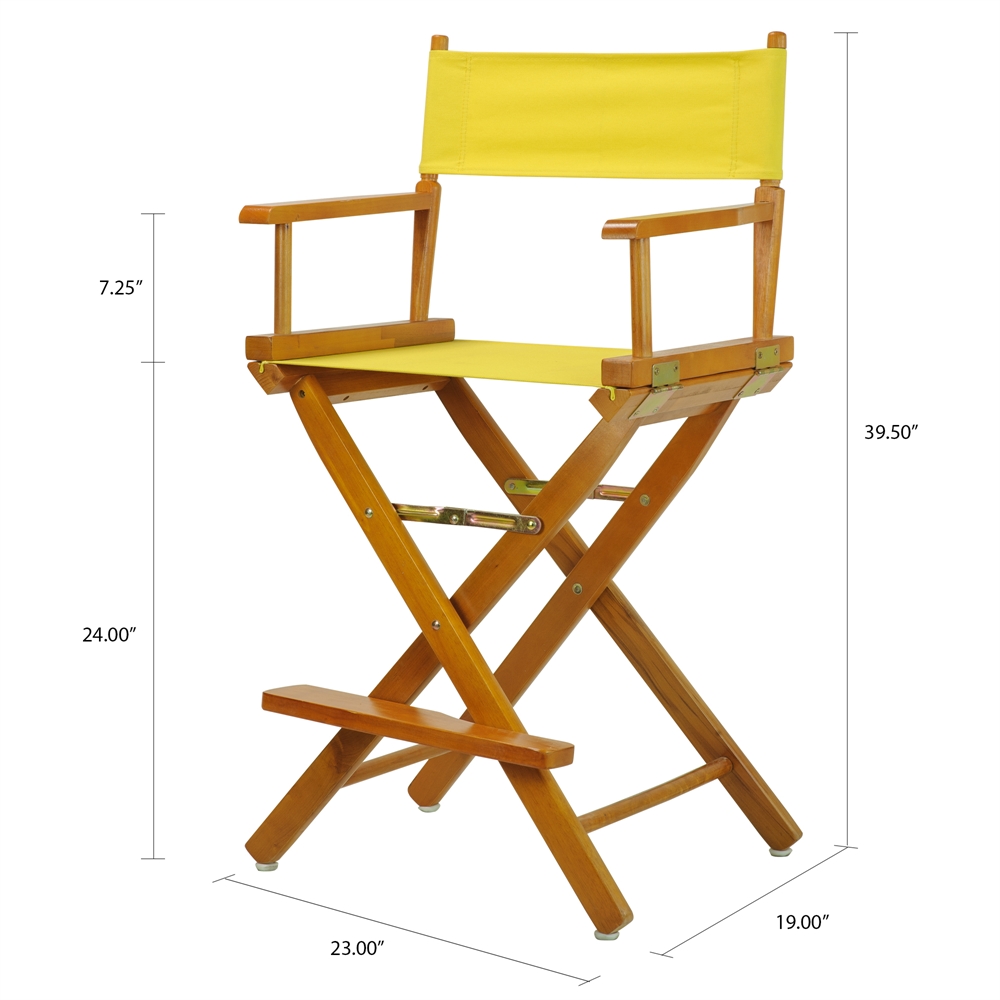 24" Director's Chair Honey Oak Frame-Royal Blue Canvas. Picture 5