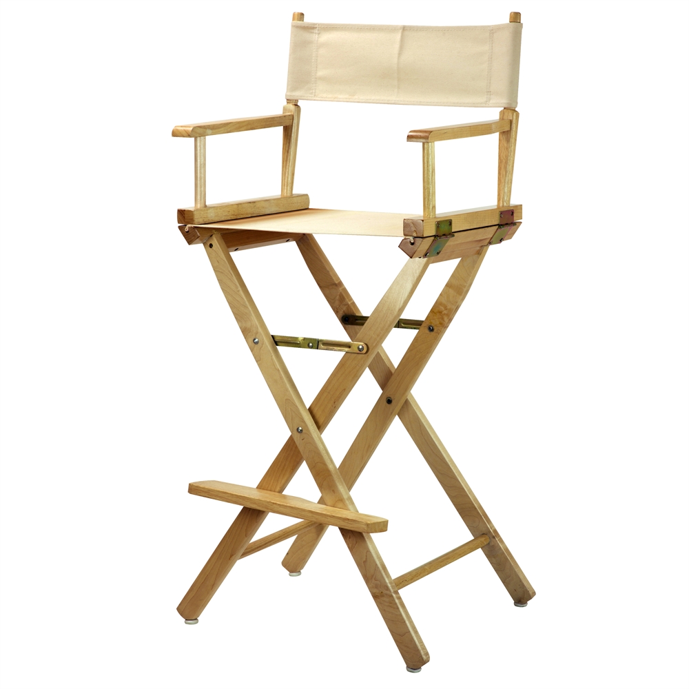 30" Director's Chair Natural Frame-Natural/Wheat Canvas. Picture 4