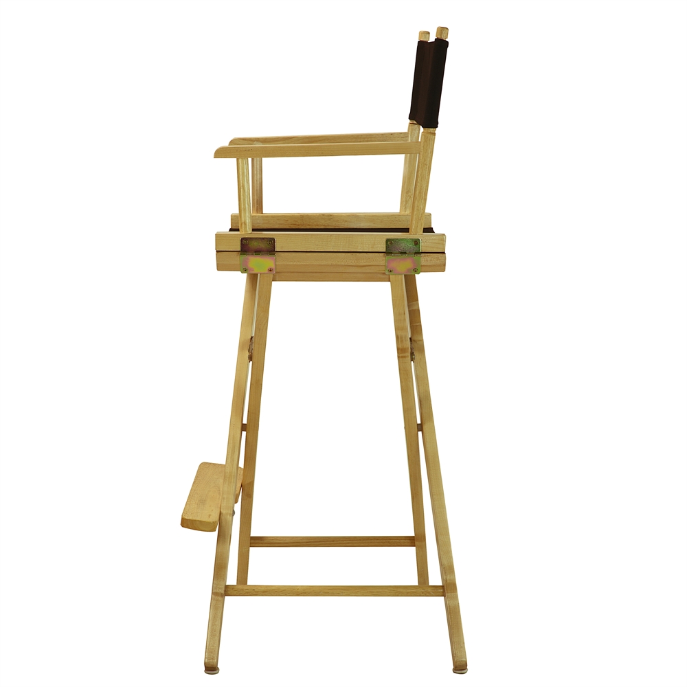 30" Director's Chair Natural Frame-Black Canvas. Picture 2