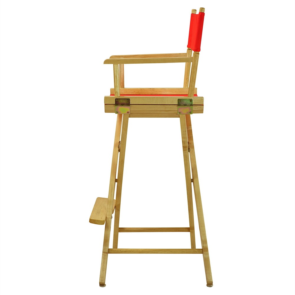 30" Director's Chair Natural Frame-Orange Canvas. Picture 2