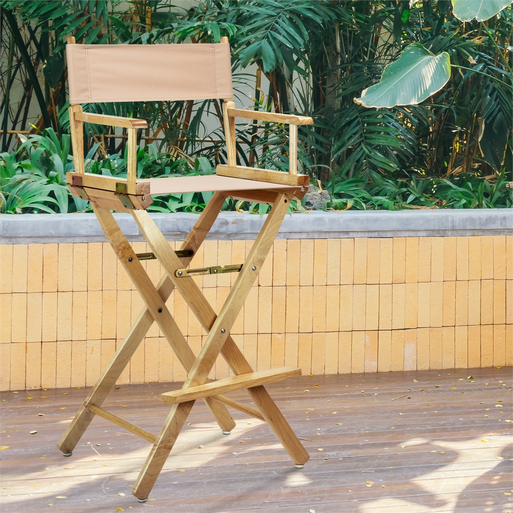 30" Director's Chair Natural Frame-Tan Canvas. Picture 7
