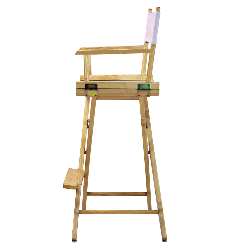 30" Director's Chair Natural Frame-White Canvas. Picture 2