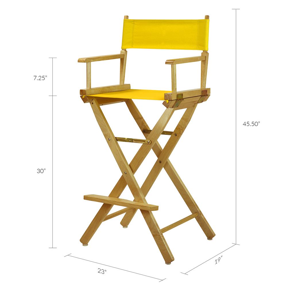 30" Director's Chair Natural Frame-Gold Canvas. Picture 6