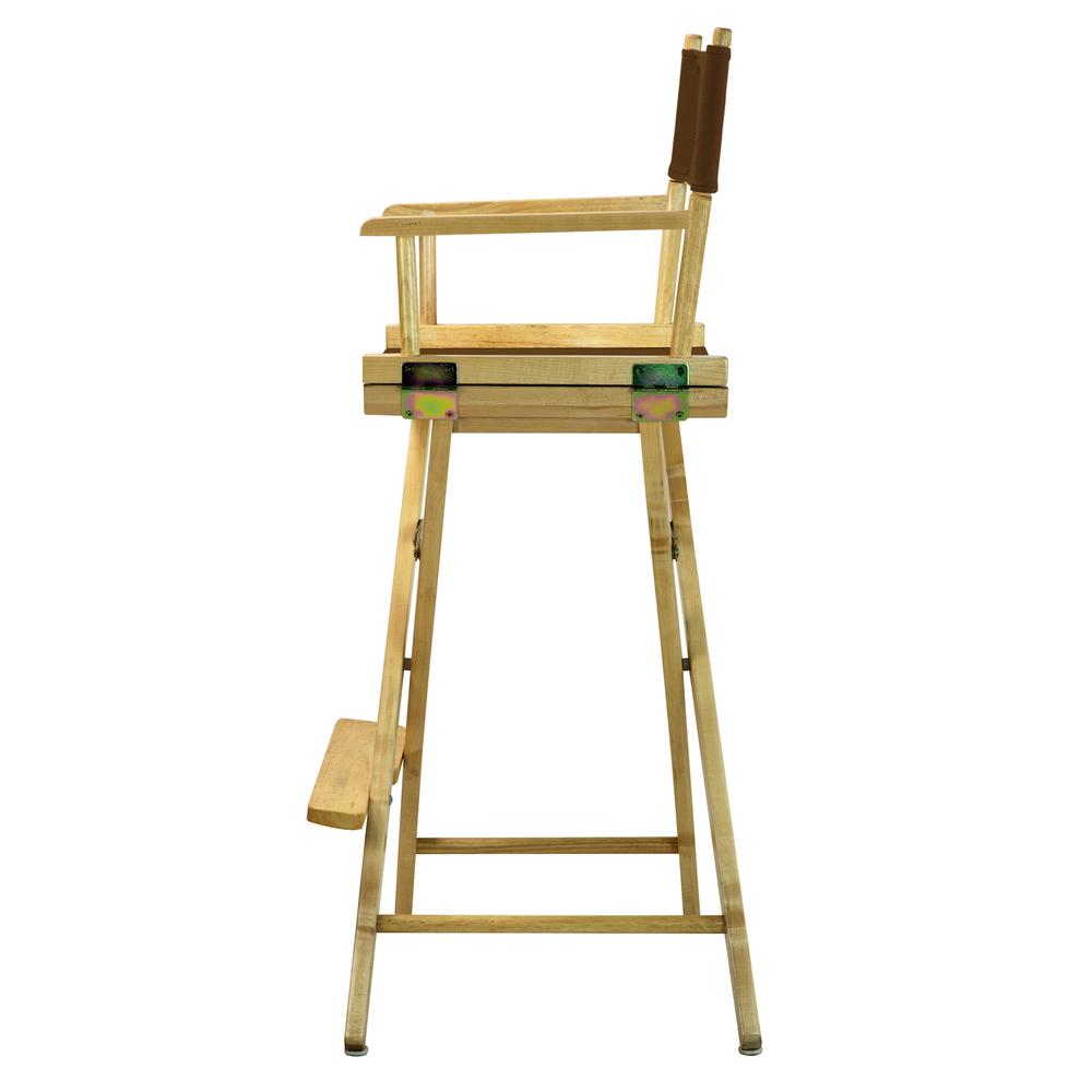30" Director's Chair Natural Frame-Brown Canvas. Picture 2