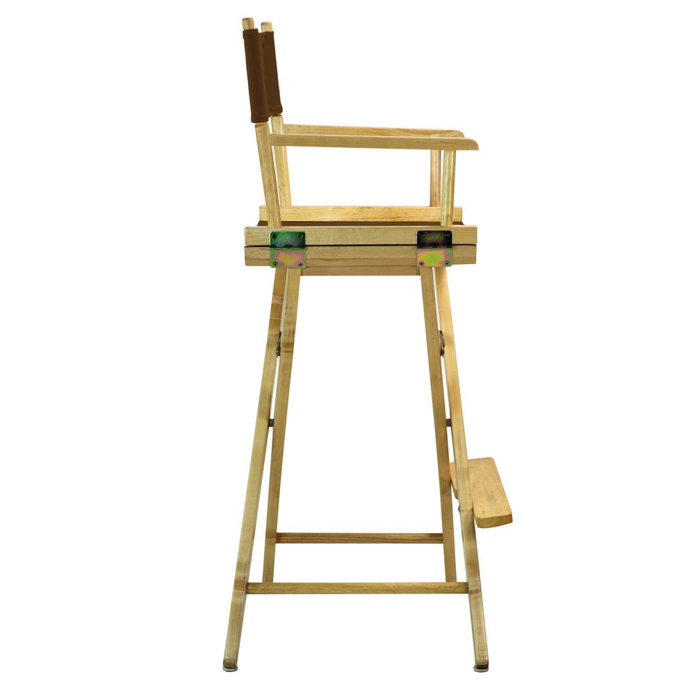 30" Director's Chair Natural Frame-Brown Canvas. Picture 3