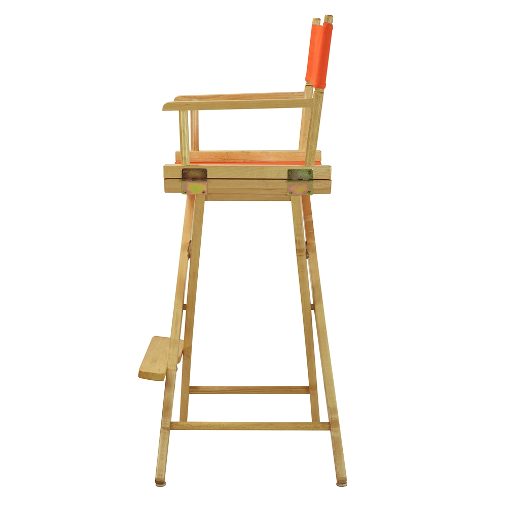 30" Director's Chair Natural Frame-Tangerine Canvas. Picture 2