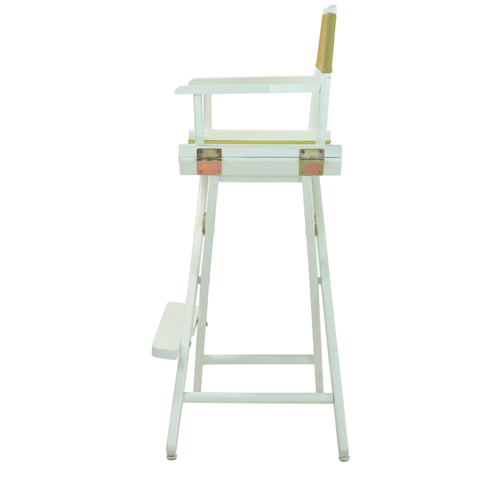 30" Director's Chair White Frame-Navy Blue Canvas. Picture 9