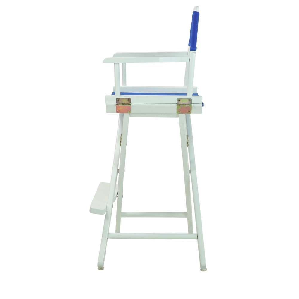 30" Director's Chair White Frame-Royal Blue Canvas. Picture 3