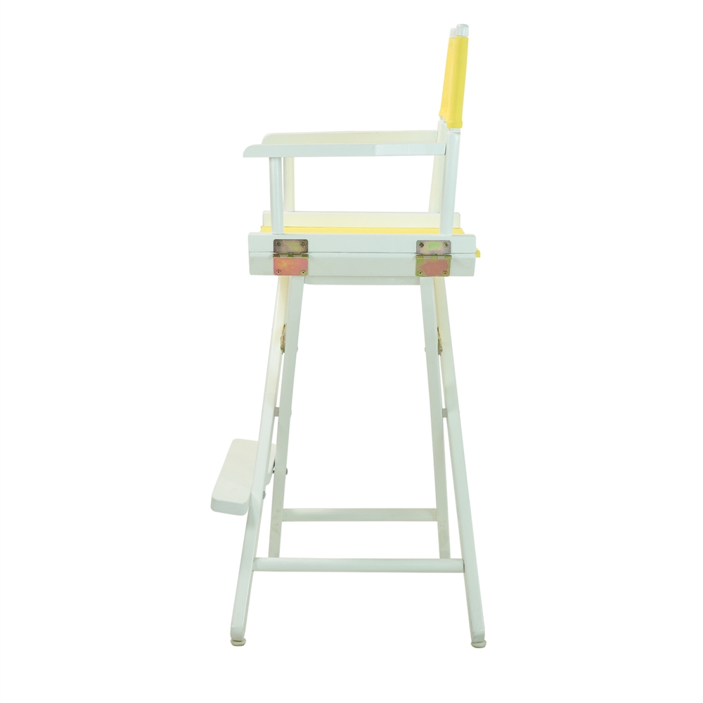 30" Director's Chair White Frame-Yellow Canvas. Picture 3