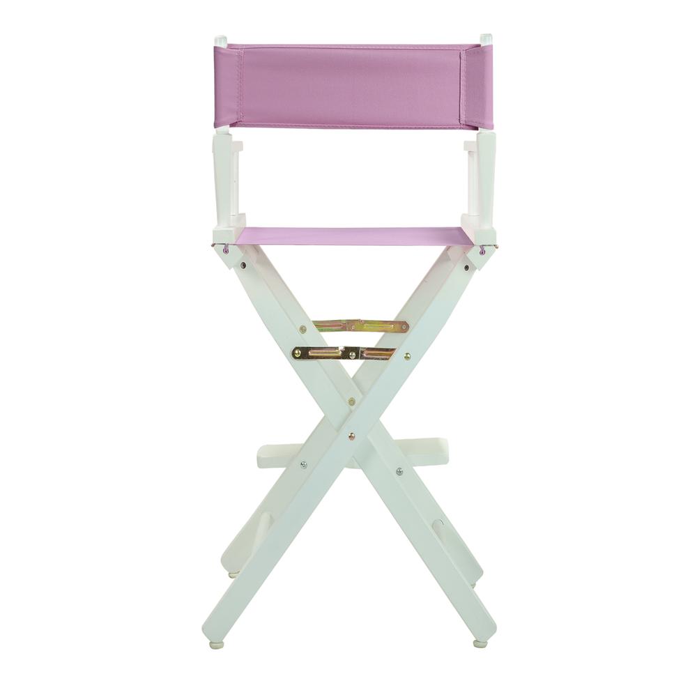30" Director's Chair White Frame-Pink Canvas. Picture 4
