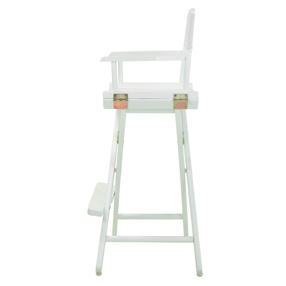 30" Director's Chair White Frame-White Canvas. Picture 3
