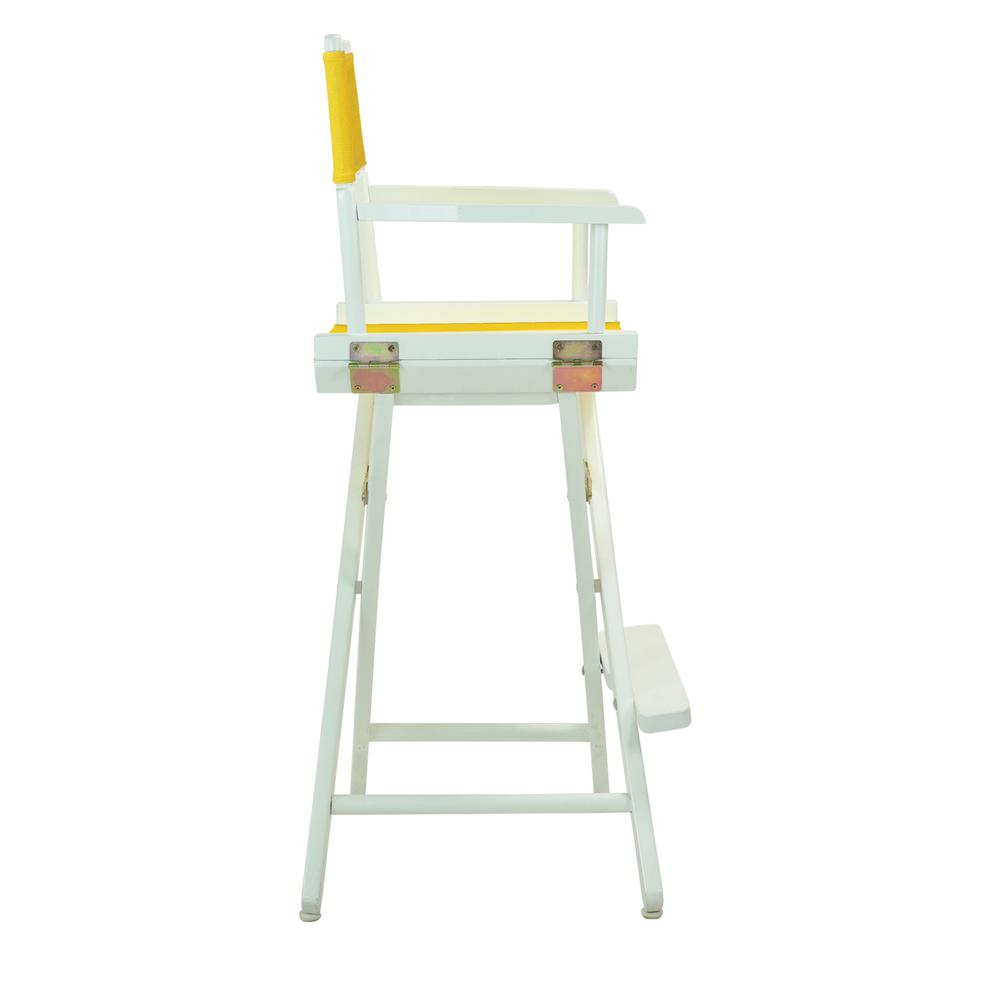 30" Director's Chair White Frame-Gold Canvas. Picture 3
