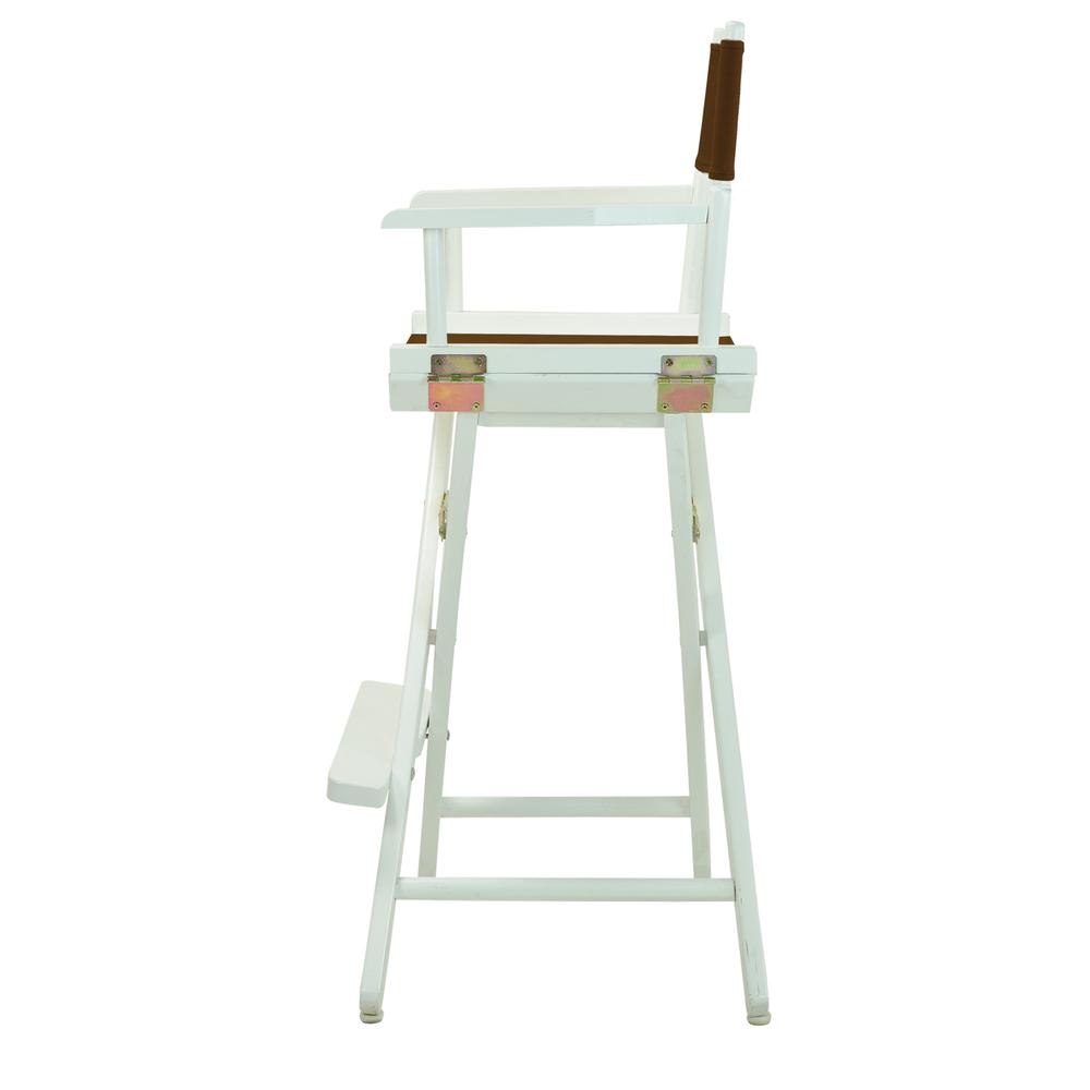 30" Director's Chair White Frame-Brown Canvas. Picture 2