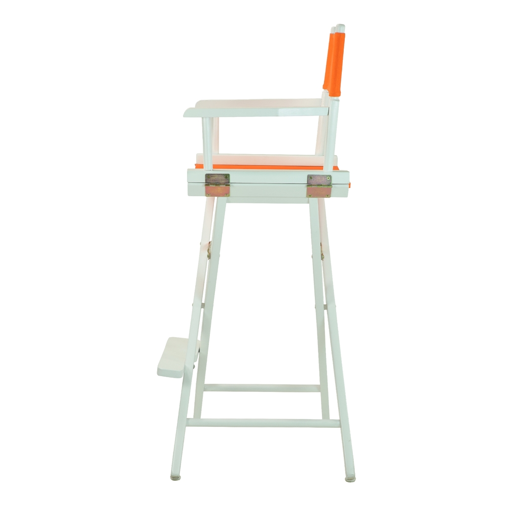 30" Director's Chair White Frame-Tangerine Canvas. Picture 3