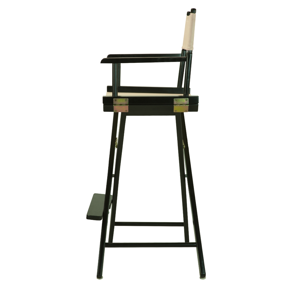 30" Director's Chair Black Frame-Natural/Wheat Canvas. Picture 2