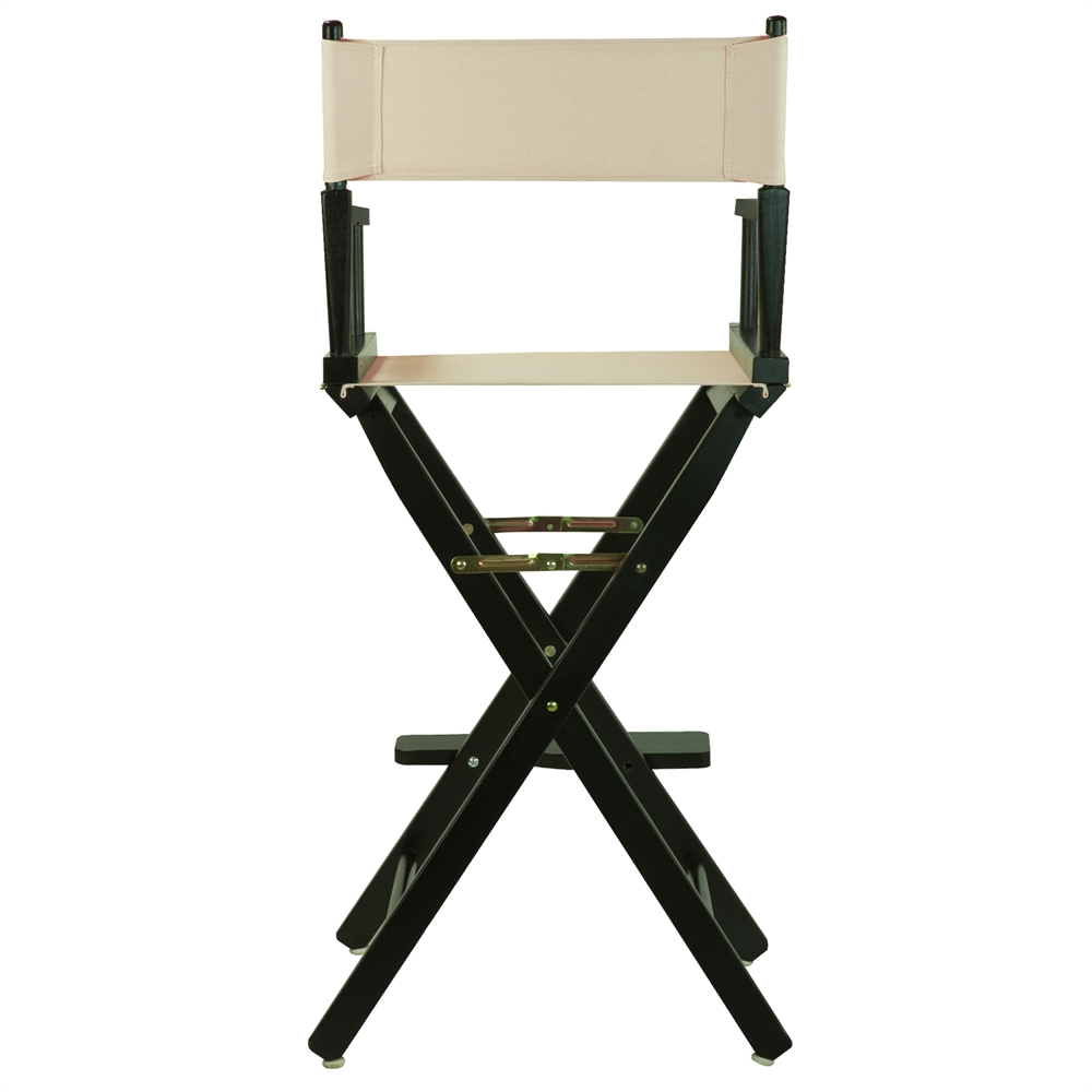 30" Director's Chair Black Frame-Natural/Wheat Canvas. Picture 3