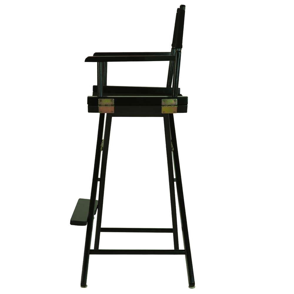 30" Director's Chair Black Frame-Black Canvas. Picture 3