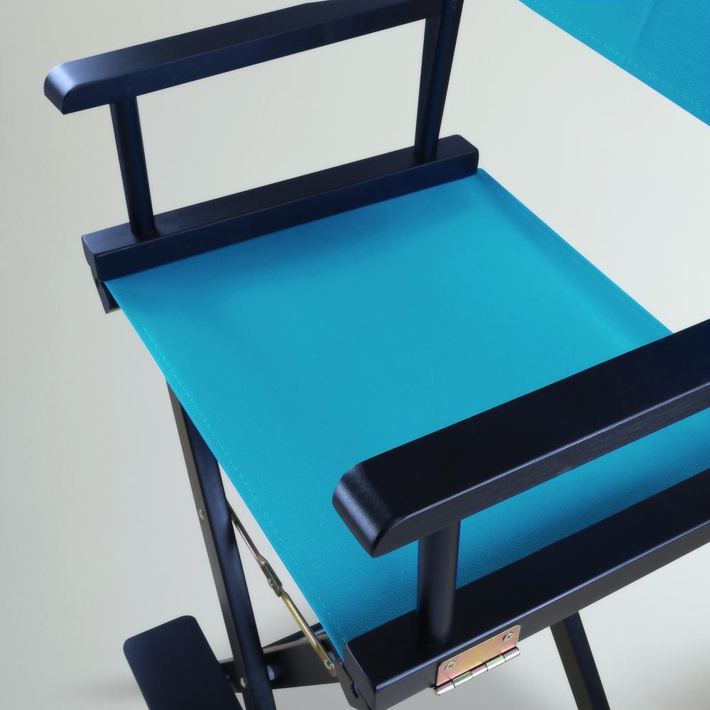 30" Director's Chair Black Frame-Turquoise Canvas. Picture 11
