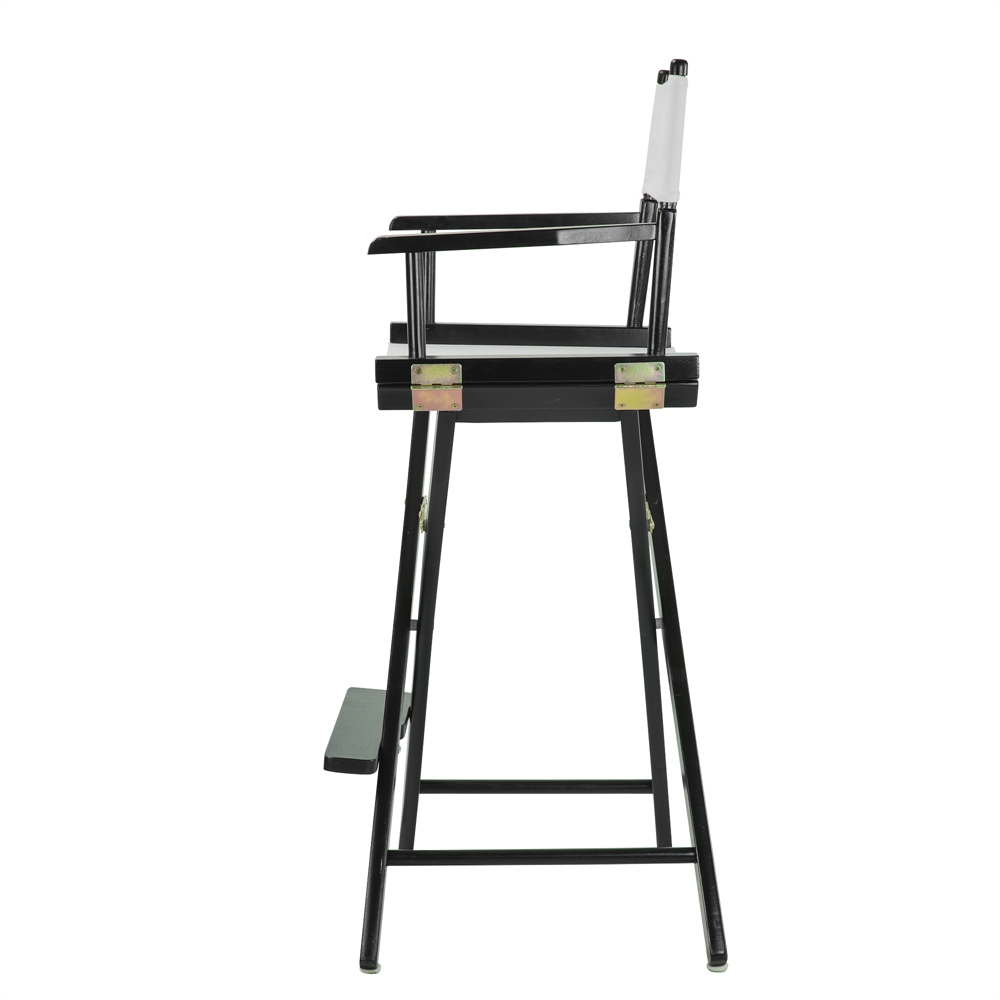 30" Director's Chair Black Frame-White Canvas. Picture 3