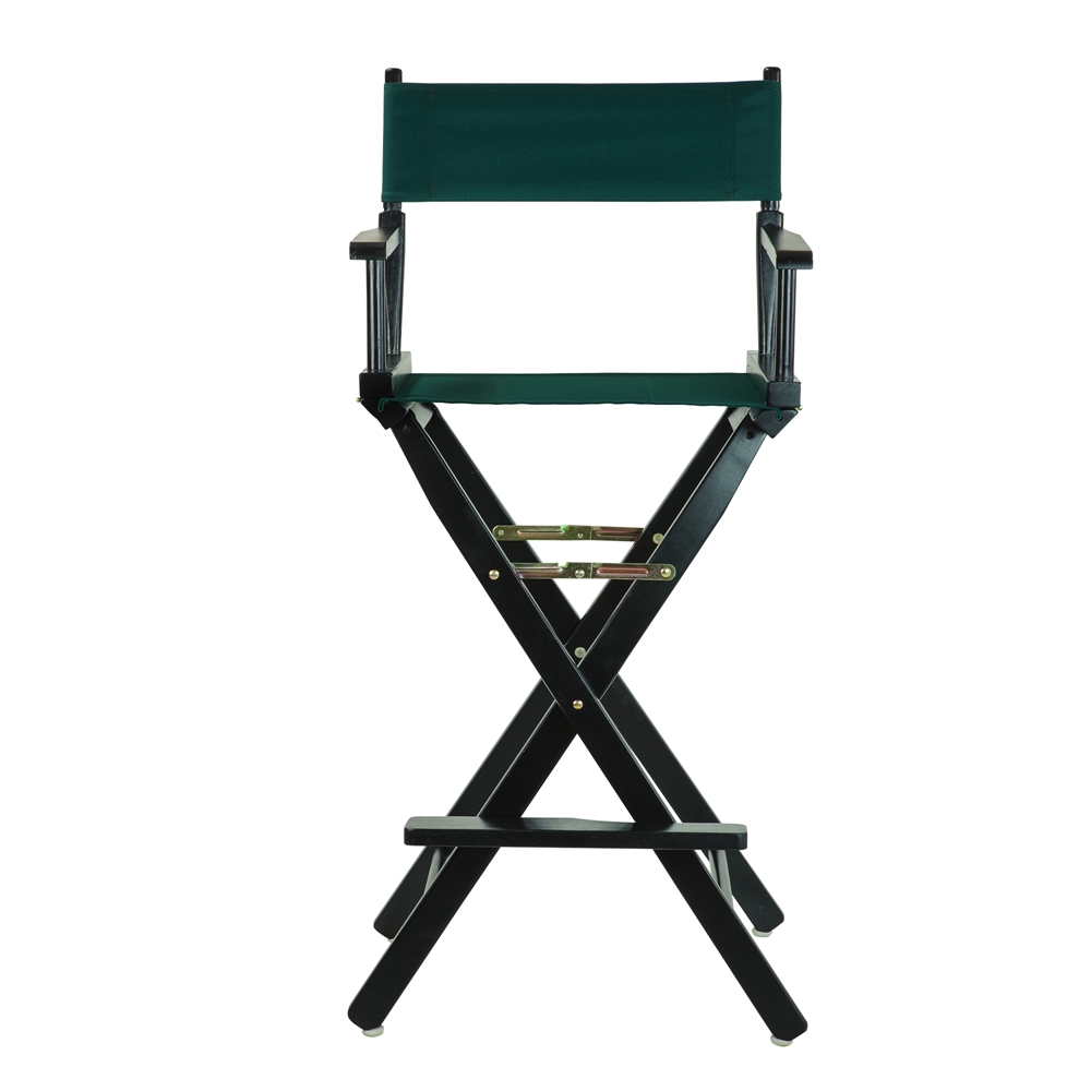 30" Director's Chair Black Frame-Hunter Green Canvas. Picture 1
