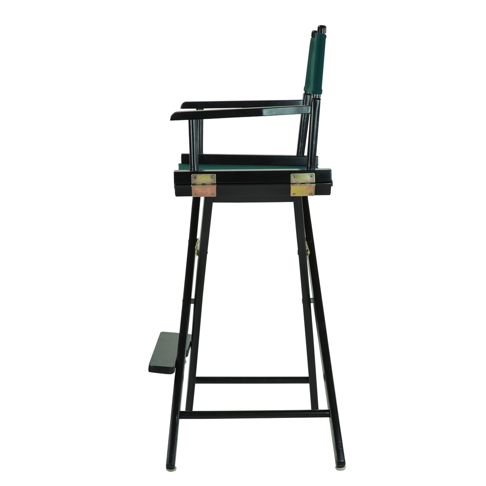 30" Director's Chair Black Frame-Hunter Green Canvas. Picture 3