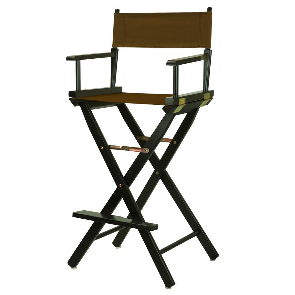 30" Director's Chair Black Frame-Brown Canvas. Picture 5